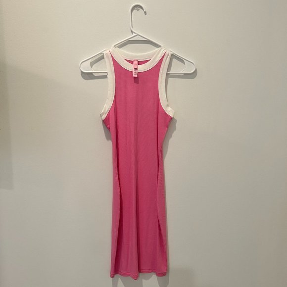 SKIMS Soft Lounge Ringer Tank Mini Dress Blush Pink Small - Picture 2 of 3